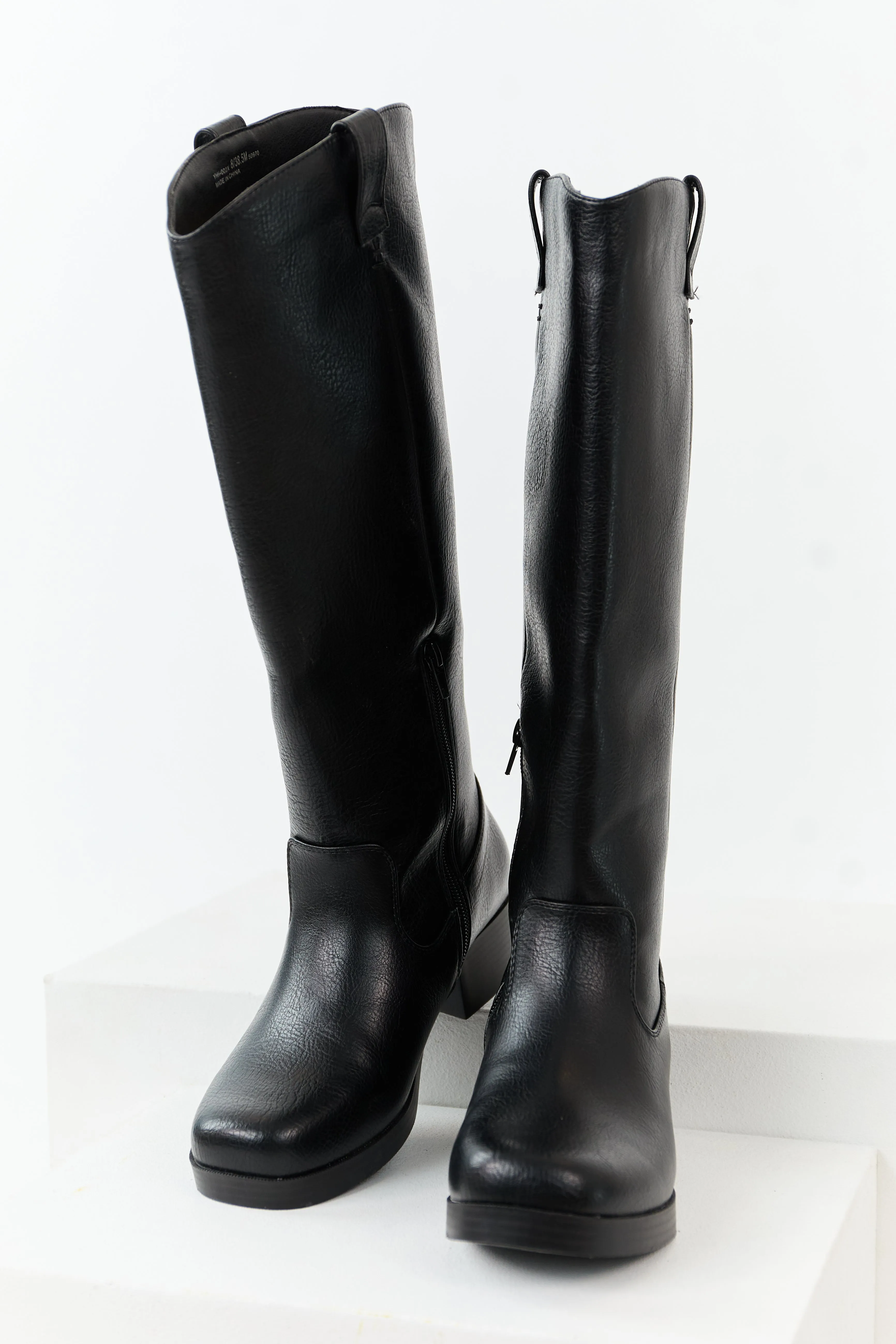 Chinese Laundry Black Faux Leather Tall Boots sold by Lime Lush product image thumbnail 4
