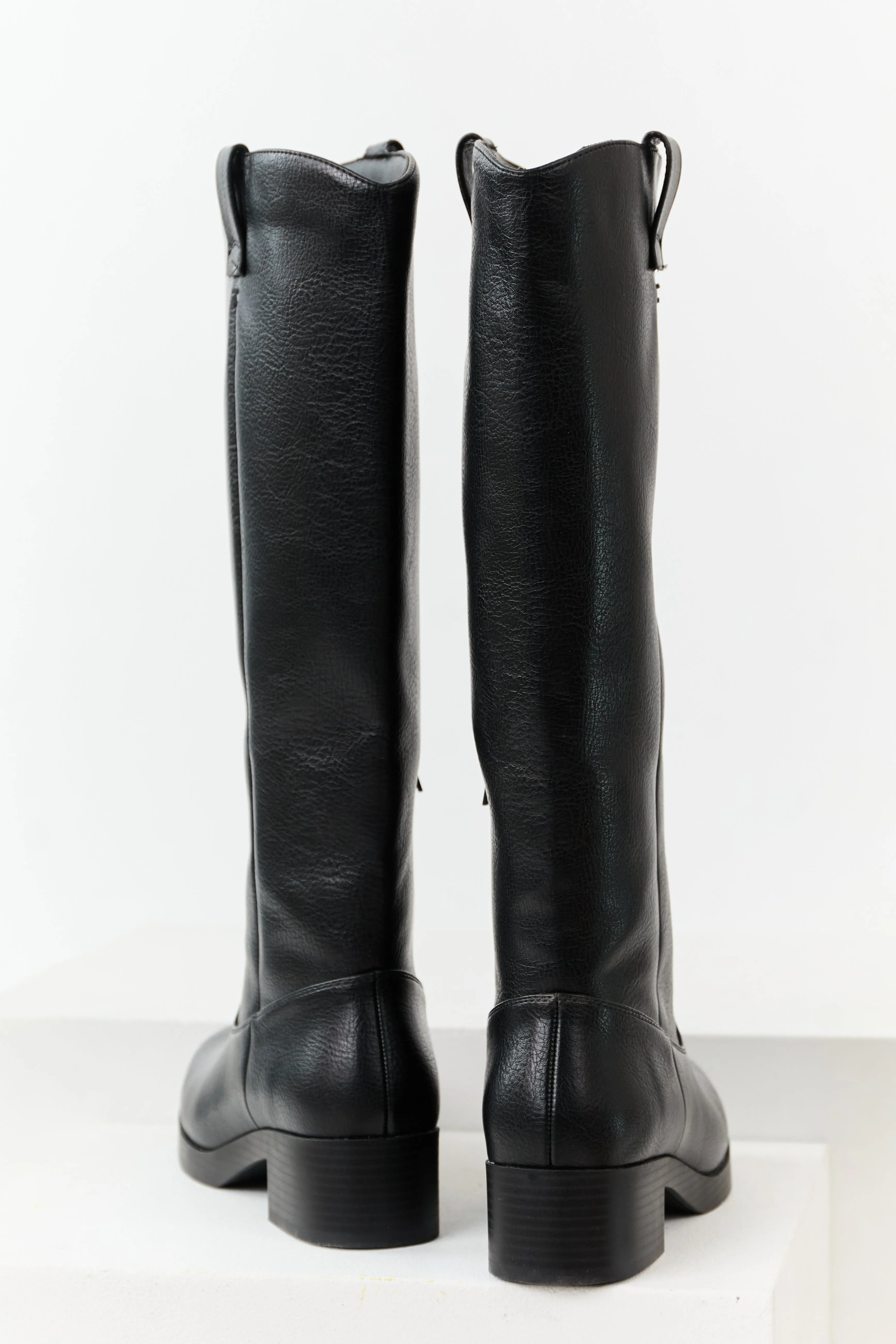Chinese Laundry Black Faux Leather Tall Boots sold by Lime Lush product image thumbnail 5