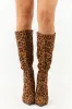 Caramel Faux Suede Leopard Print Stiletto Tall Boots sold by Lime Lush