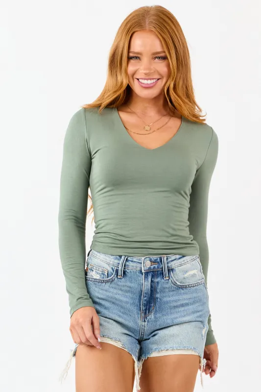 Juniper Double Layer Soft Knit Long Sleeve Top sold by Lime Lush