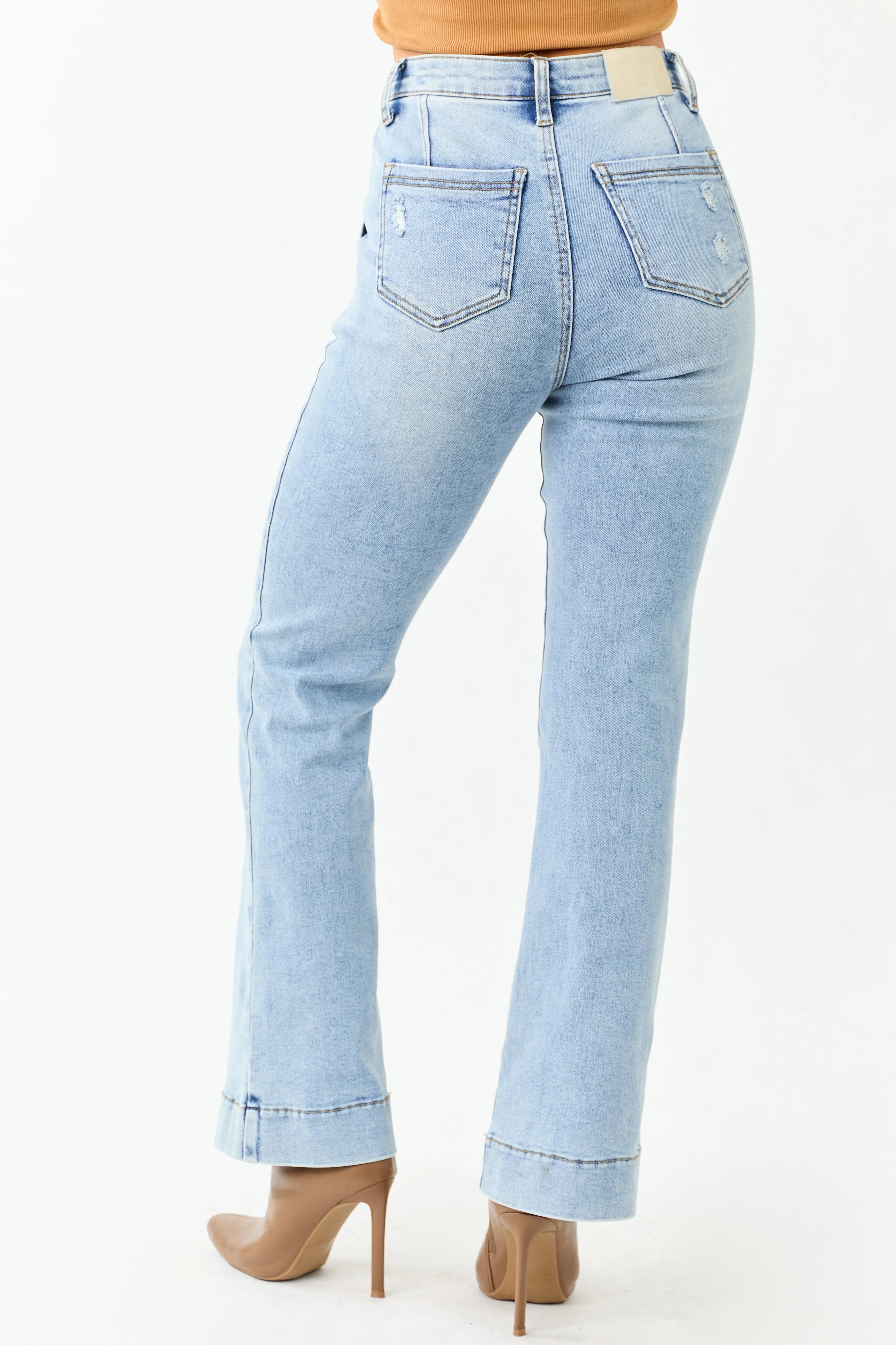 Saige Light Tummy Control Stretchy Bootcut Jeans sold by Lime Lush product image thumbnail 5