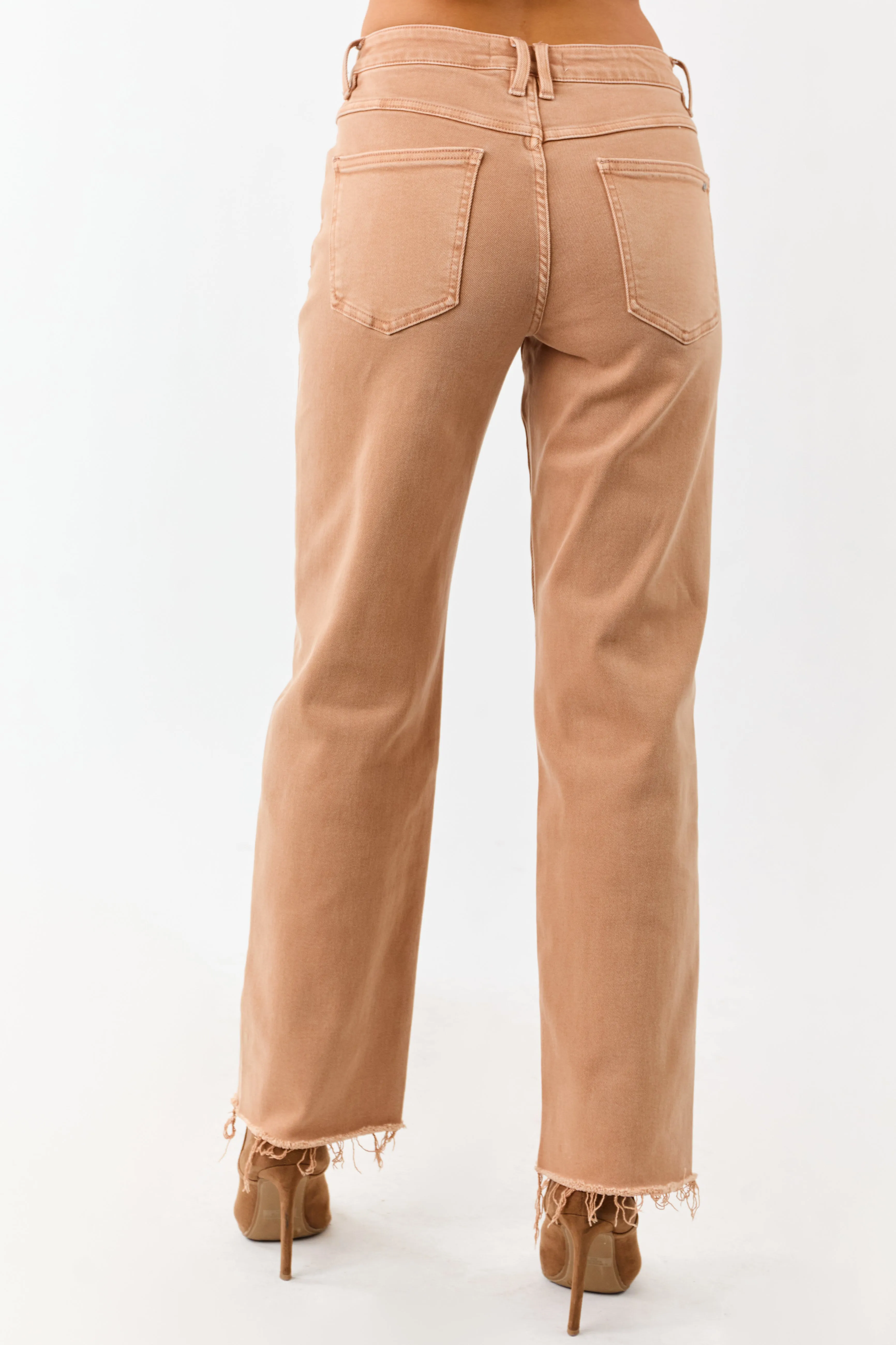 Mica Denim Sandstone Washed Stretchy Straight Jeans sold by Lime Lush product image thumbnail 4