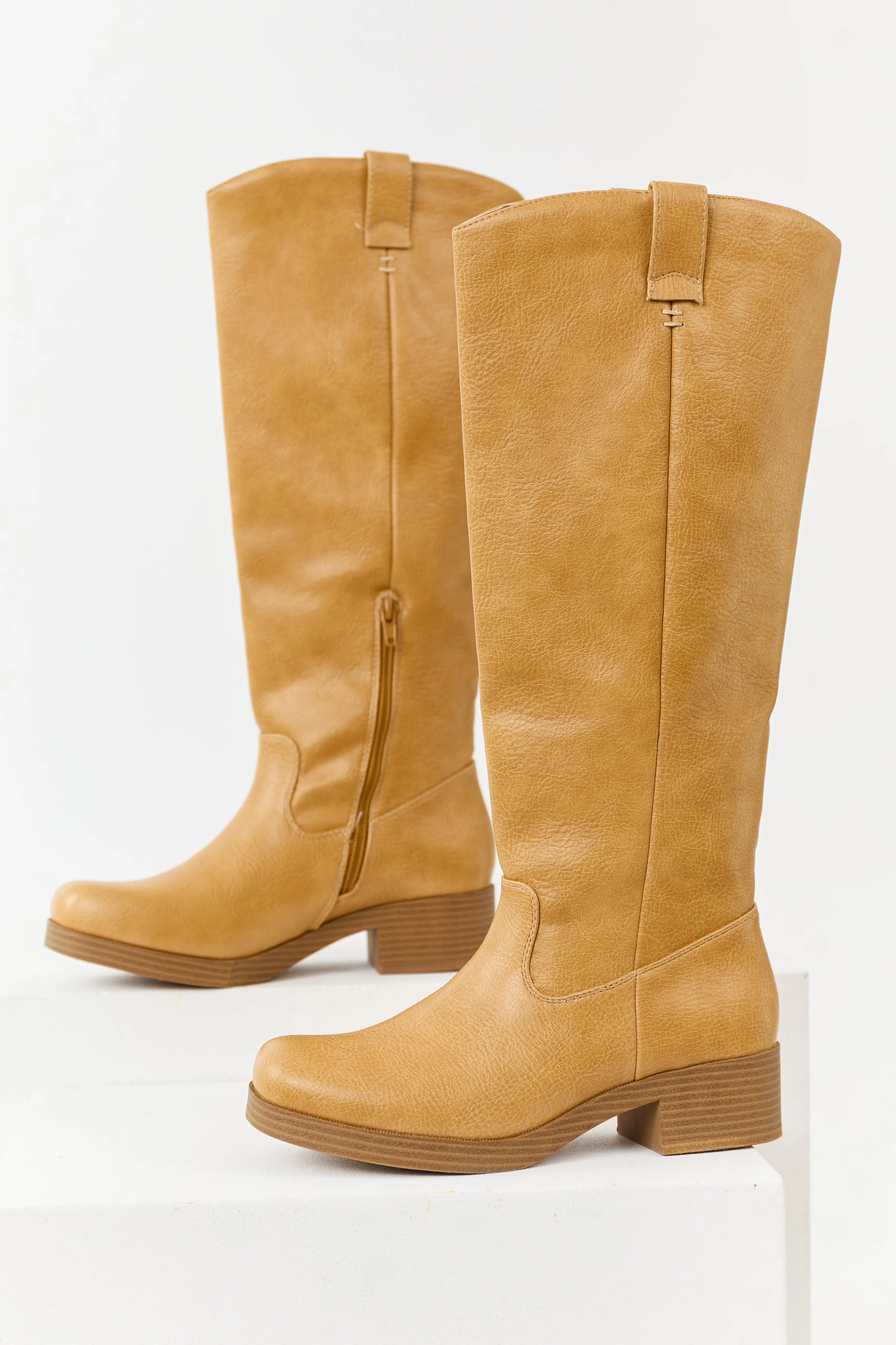 Chinese Laundry Copper Faux Leather Tall Boots sold by Lime Lush