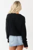 Black Long Sleeve Relaxed Knit Sweater sold by Lime Lush