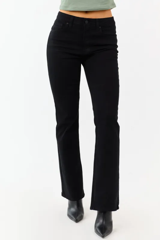 Black High Rise Stretchy Bootcut Jeans sold by Lime Lush