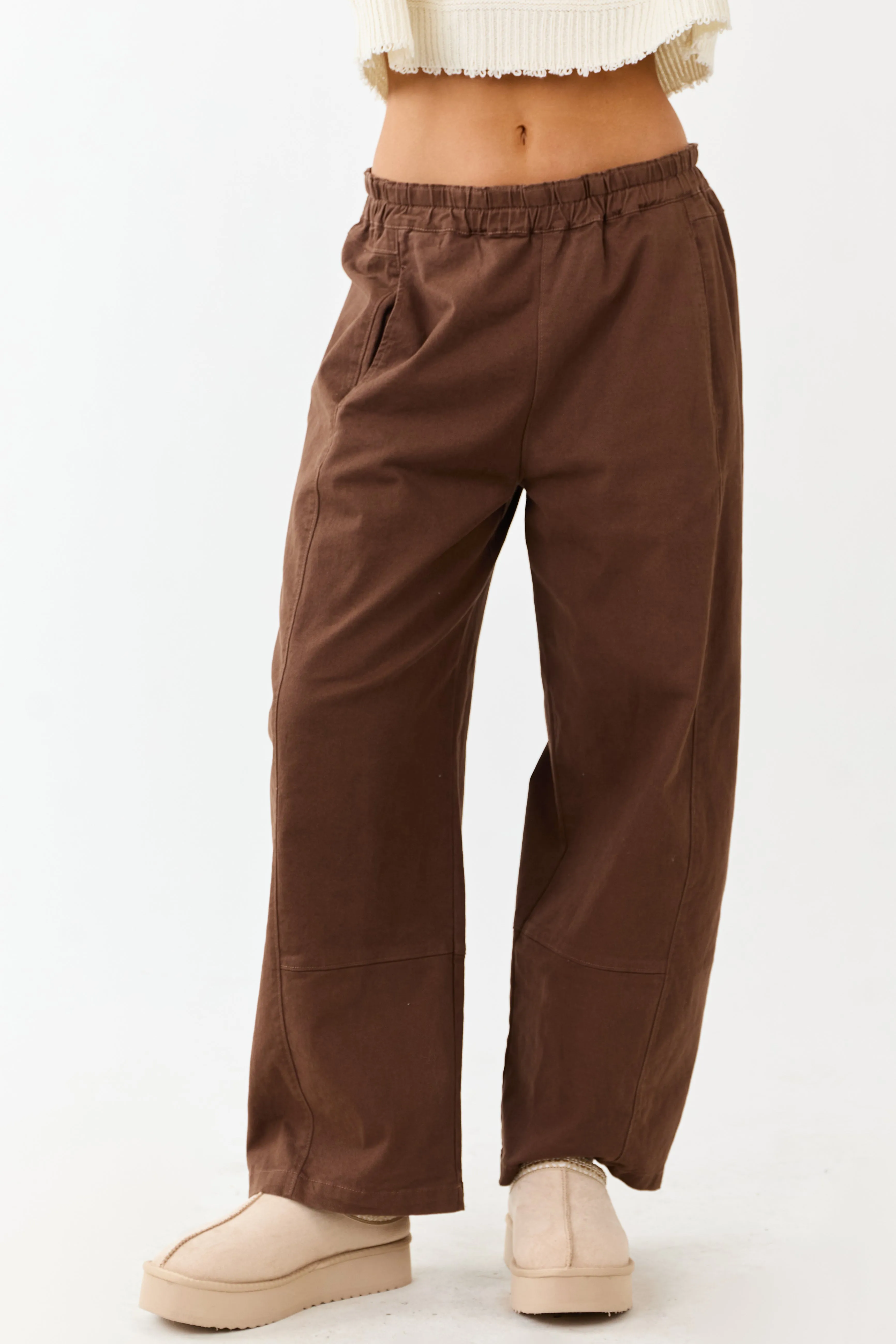 Entro Sepia Wide Leg High Rise Denim Pants sold by Lime Lush product image thumbnail 2