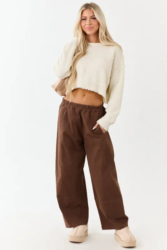 Entro Sepia Wide Leg High Rise Denim Pants sold by Lime Lush