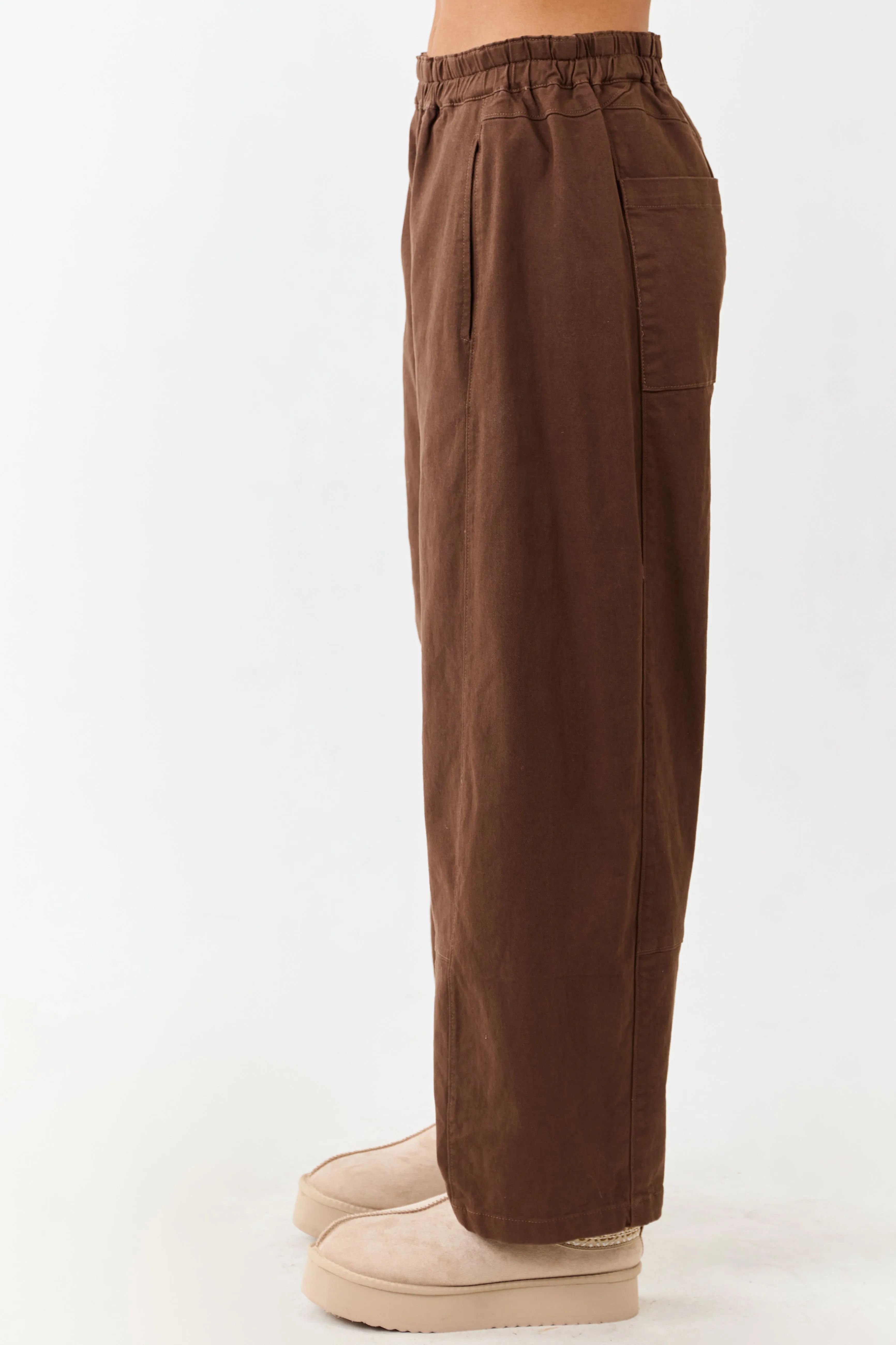 Entro Sepia Wide Leg High Rise Denim Pants sold by Lime Lush product image thumbnail 3