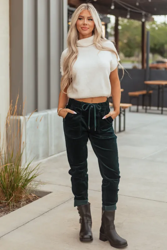 Judy Blue Forest Green Slim Straight Corduroy Pants sold by Lime Lush