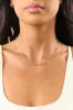 Gold Metallic Paper Clip Chain Link Necklace sold by Lime Lush