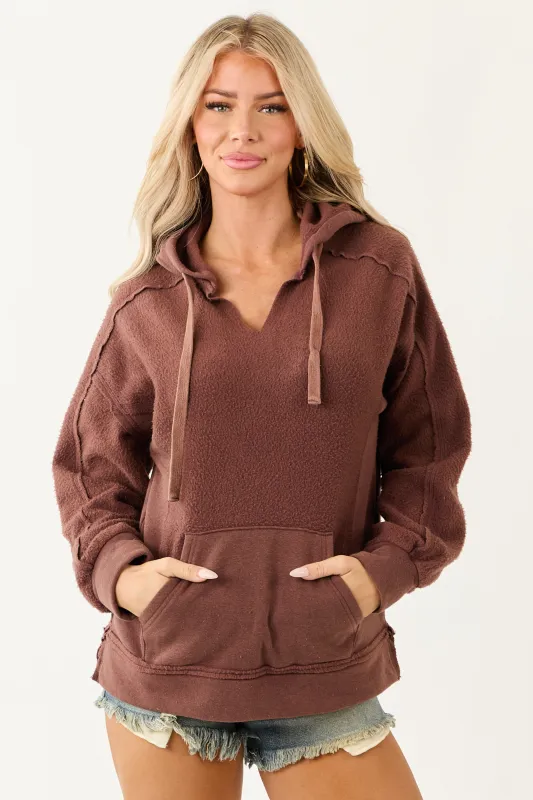 Sienna Long Sleeve Soft Textured Knit Hoodie made by Very J