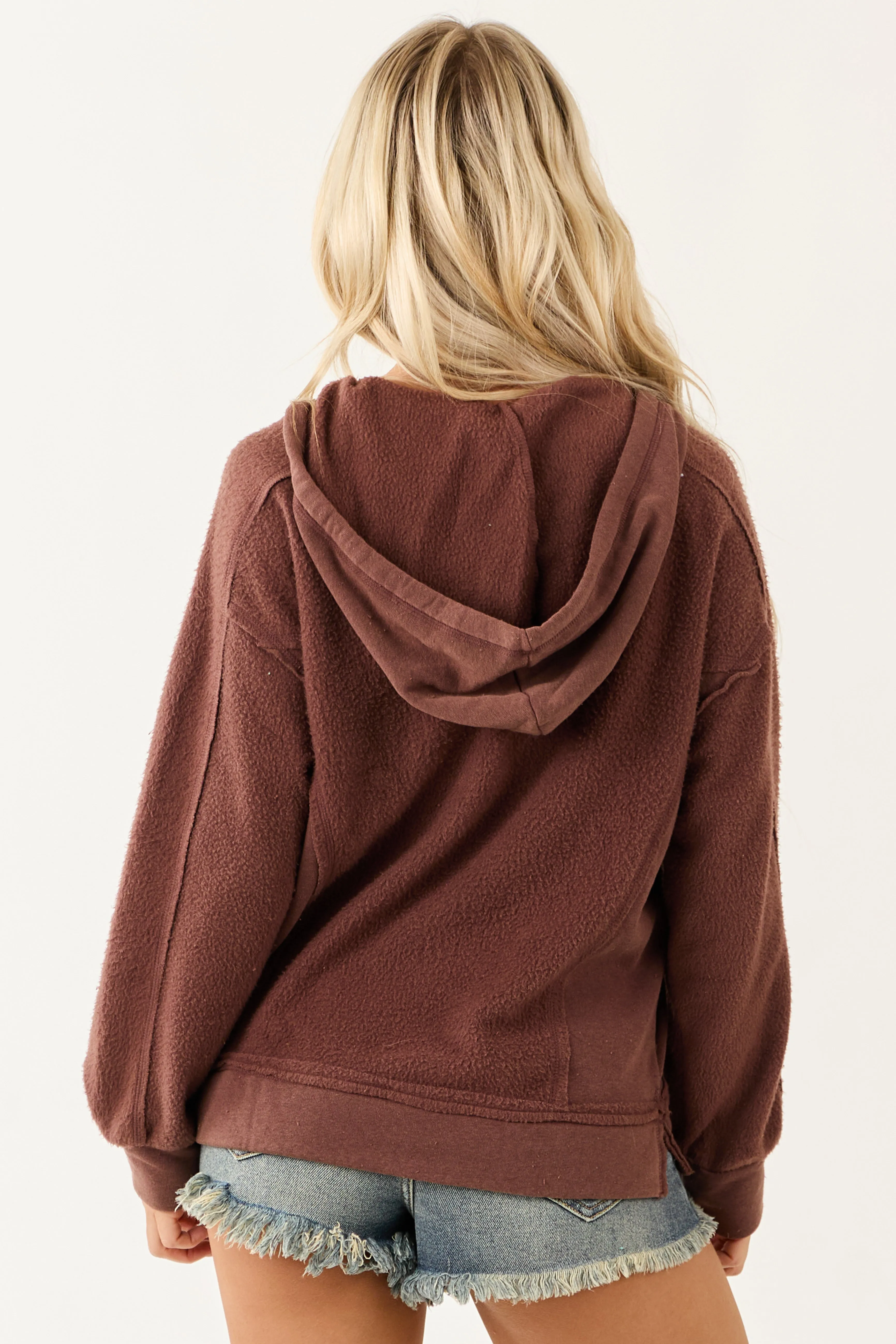 Sienna Long Sleeve Soft Textured Knit Hoodie sold by Lime Lush product image thumbnail 5