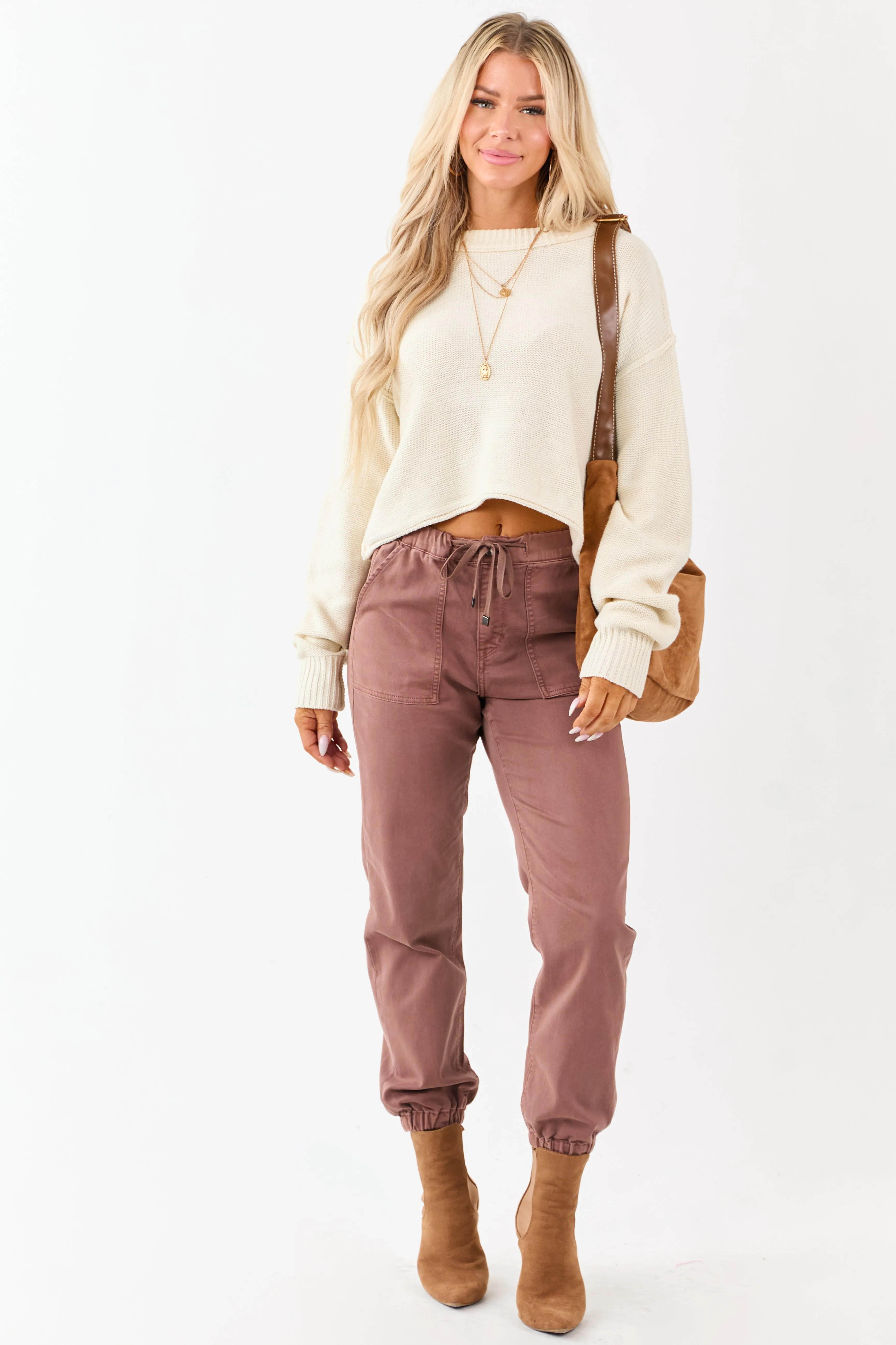Mica Denim Sienna Cropped Jogger Jeans sold by Lime Lush product image thumbnail 5
