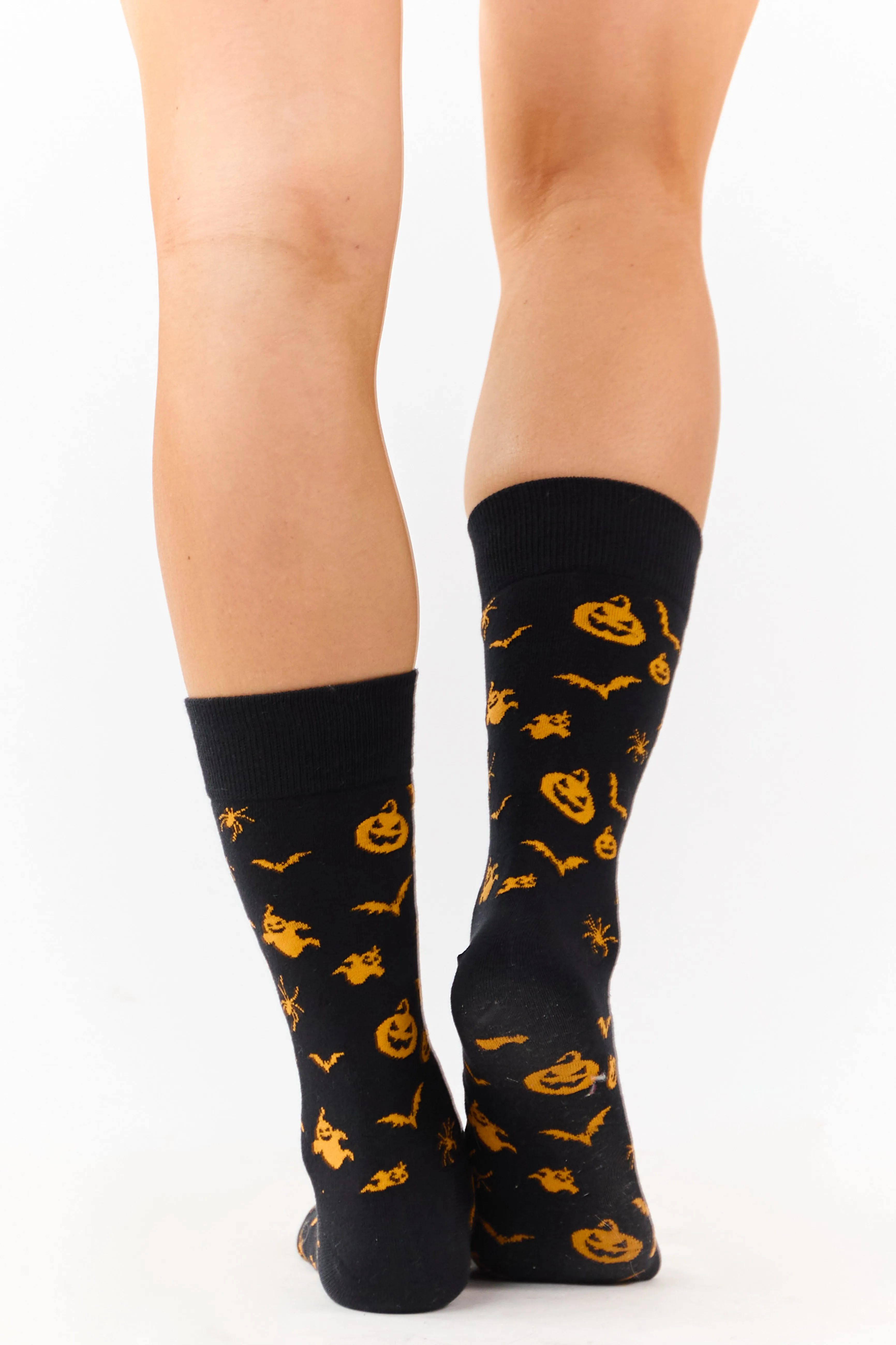 Black Halloween Print Crew Socks sold by Lime Lush product image thumbnail 3