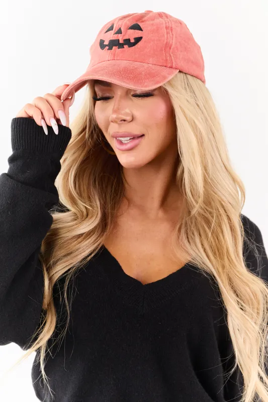 Tawny Jack-O-Lantern Graphic Baseball Cap sold by Lime Lush
