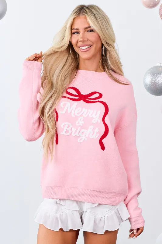 Carnation 'Merry & Bright' Graphic Sweater sold by Lime Lush