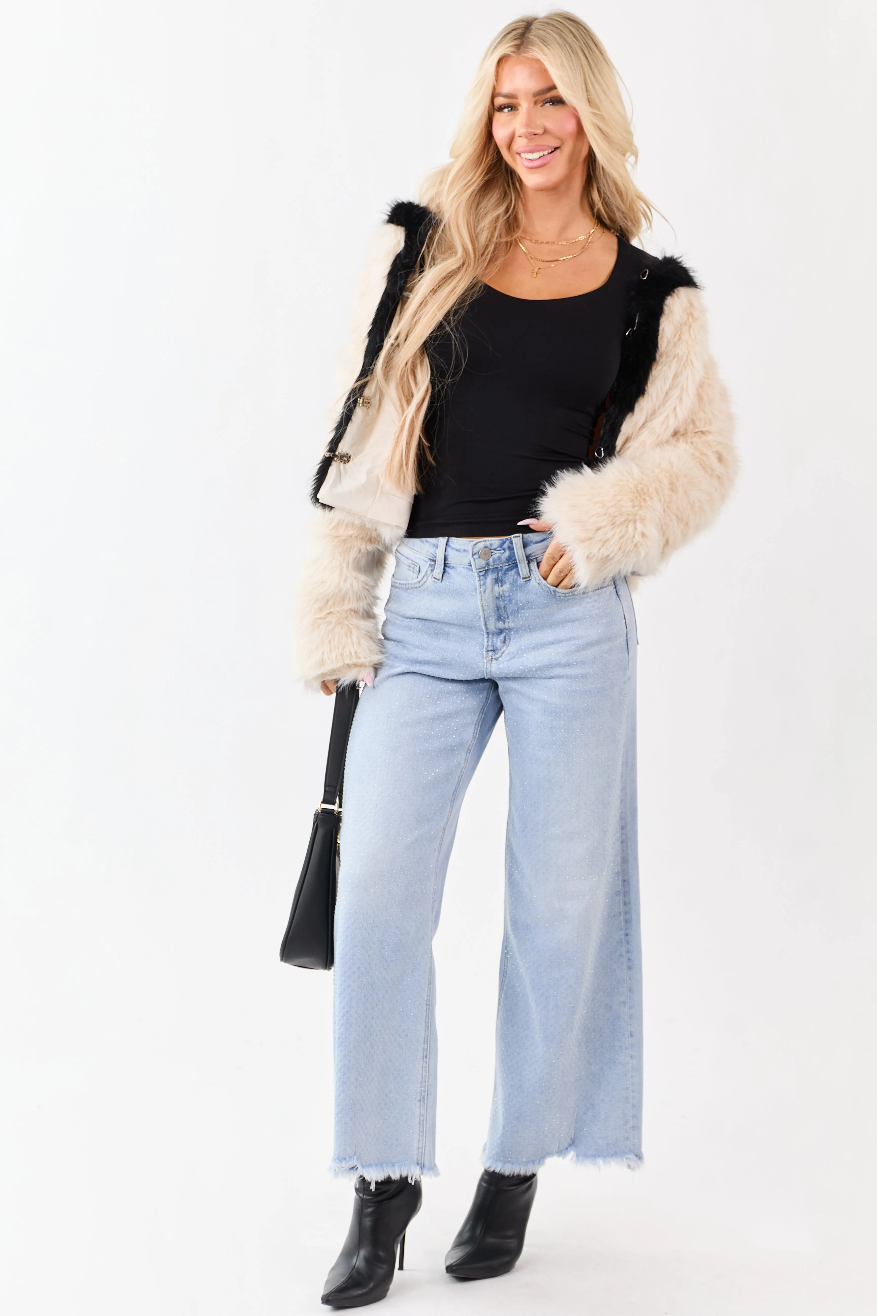 Black Scoop Neck Fitted Long Sleeve Top sold by Lime Lush product image thumbnail 3