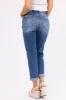Risen Medium Wash Girlfriend Cropped Jeans sold by Lime Lush
