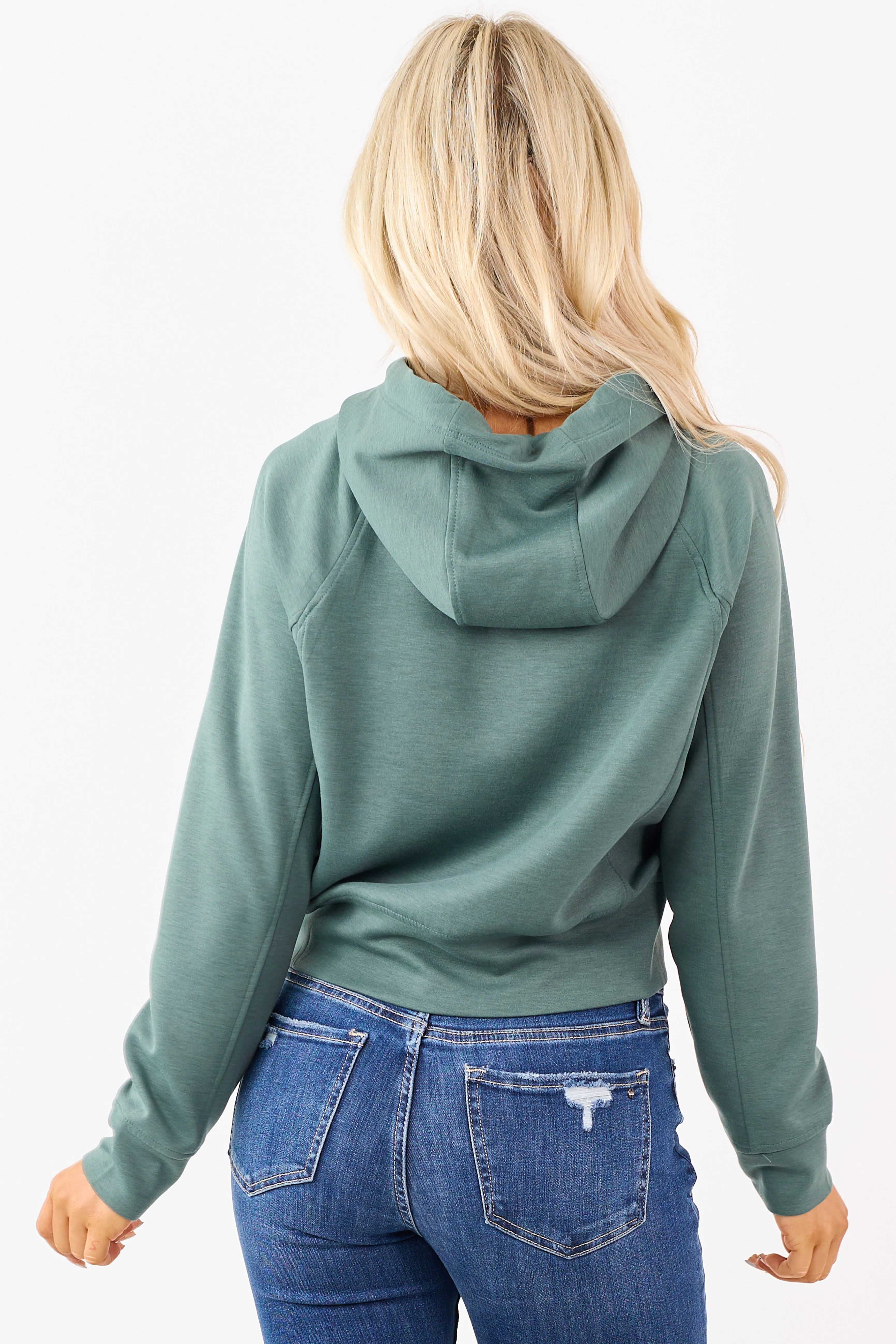 Juniper Soft Scuba Knit Drawstring Hoodie sold by Lime Lush product image thumbnail 5