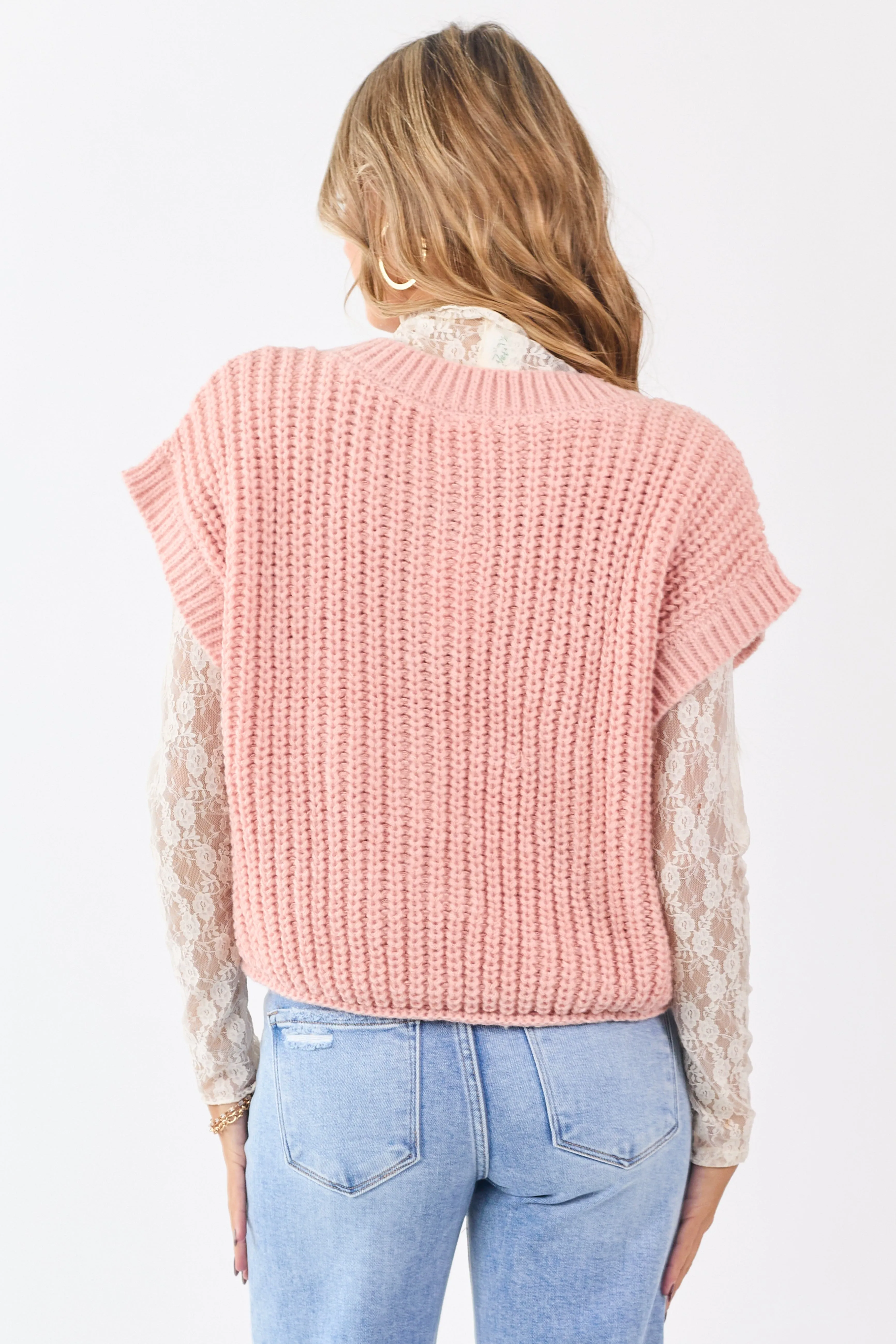 Cherry Blossom Button Down Short Sleeve Sweater Top sold by Lime Lush product image thumbnail 5