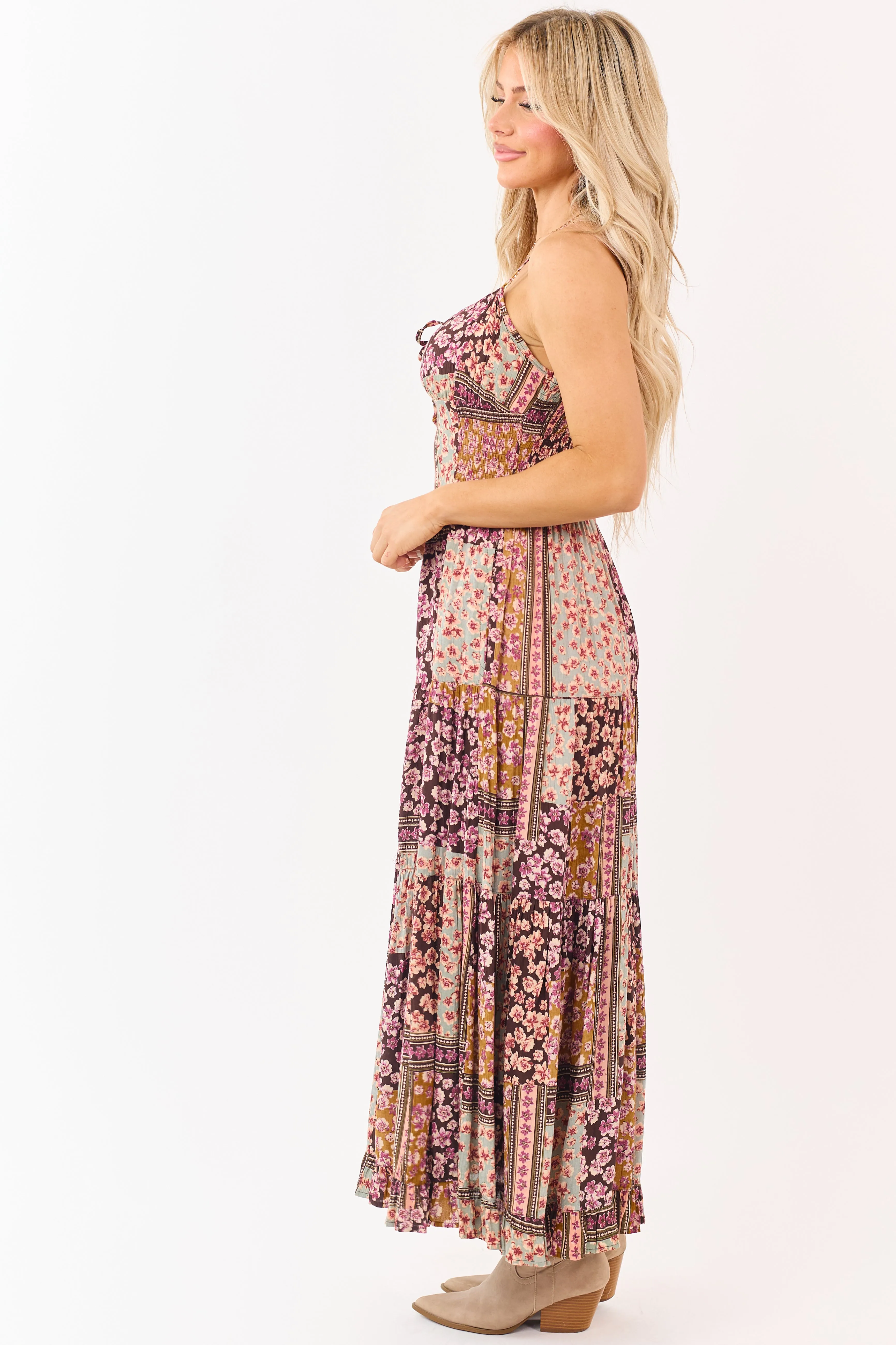 Cocoa Boho Tile Print Sleeveless Maxi Dress sold by Lime Lush product image thumbnail 5