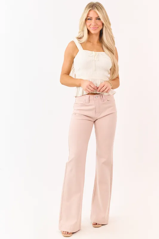KanCan Tea Rose High Rise Wide Flare Jeans made by Kan Can
