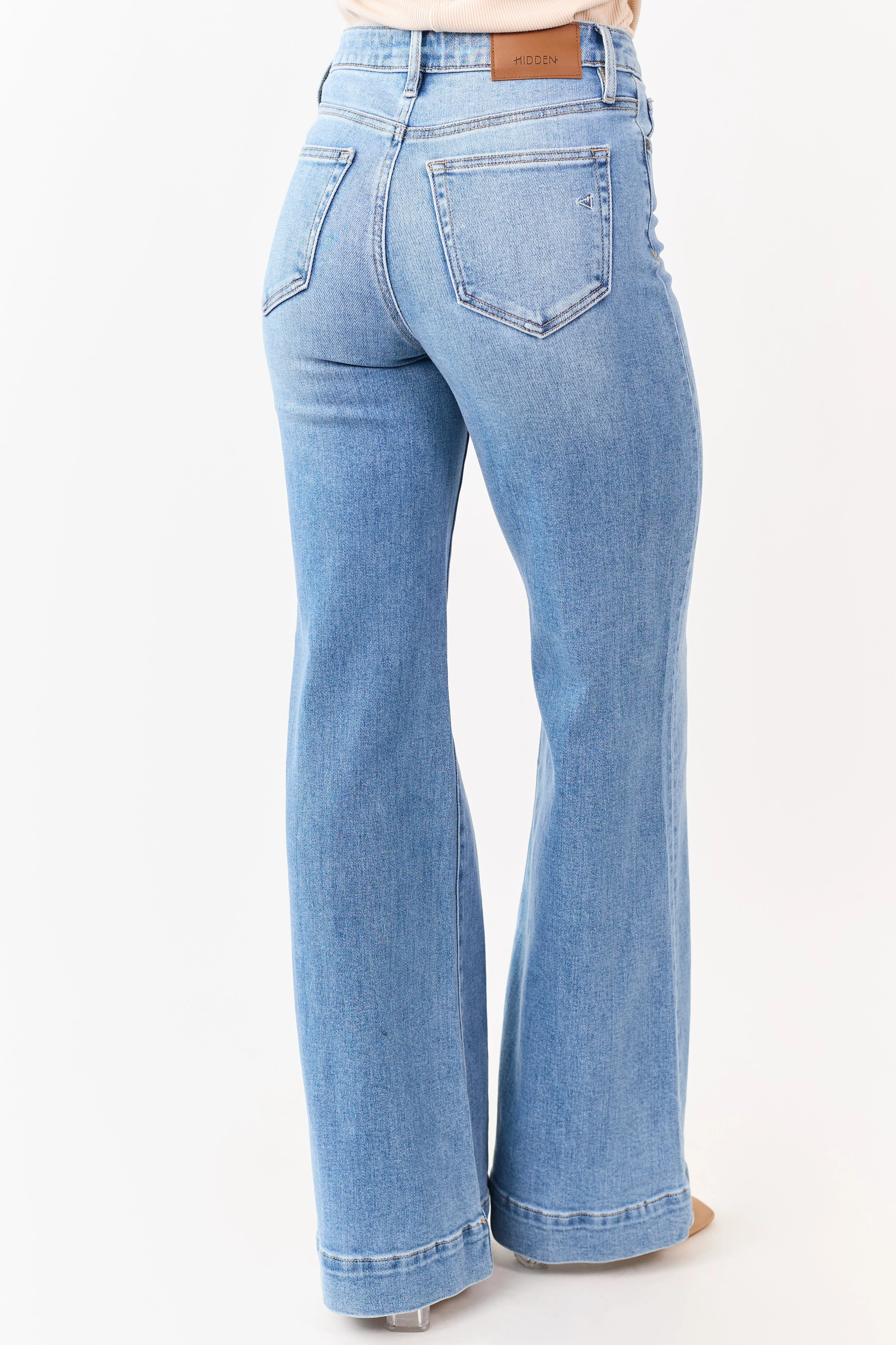 Hidden Premium Medium Comfort Flare Stretchy Jeans sold by Lime Lush product image thumbnail 4