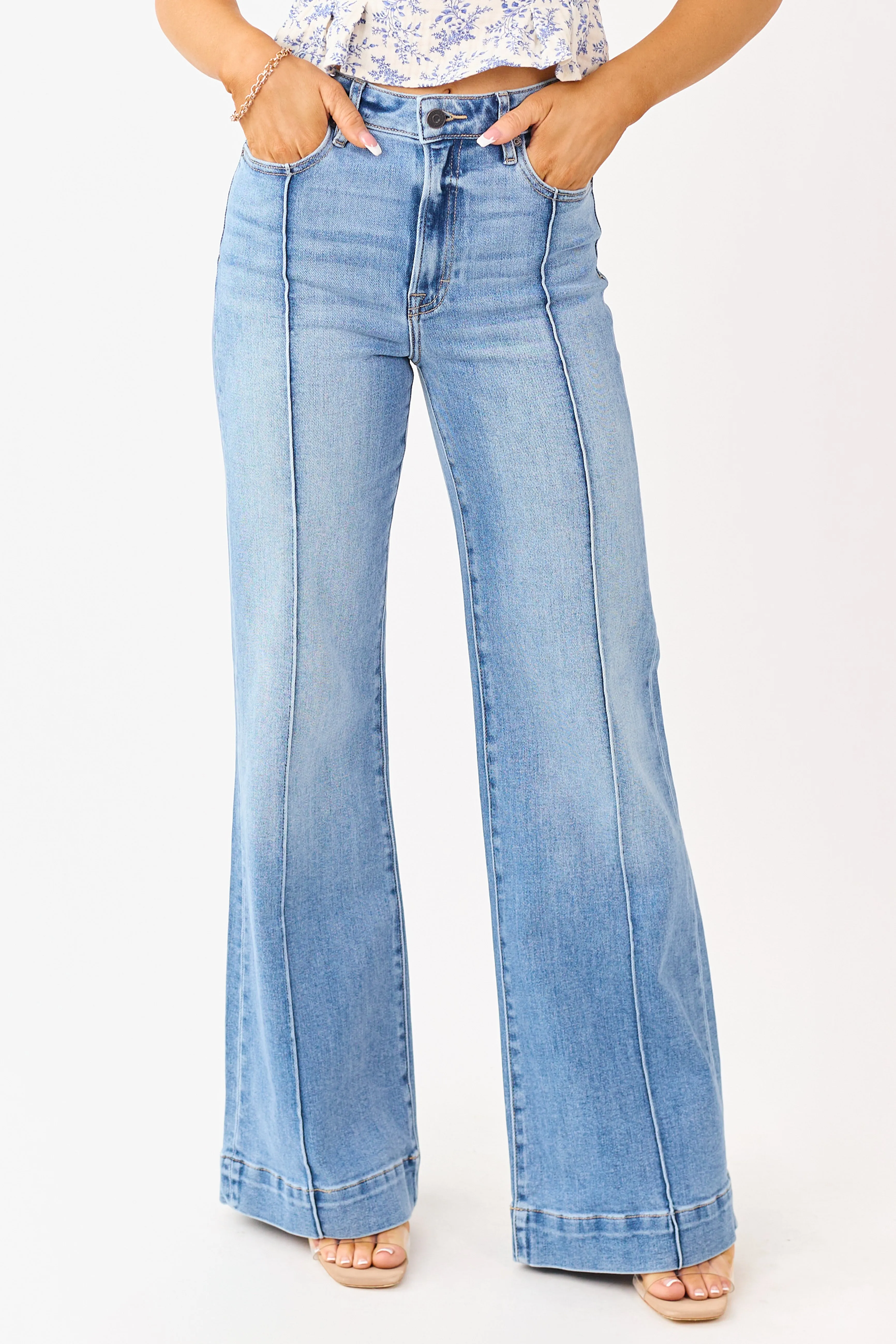 Hidden Premium Medium Comfort Flare Stretchy Jeans sold by Lime Lush product image thumbnail 2