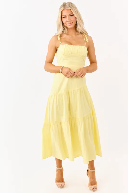 Sunshine Cotton Tiered Sleeveless Maxi Dress made by Papermoon