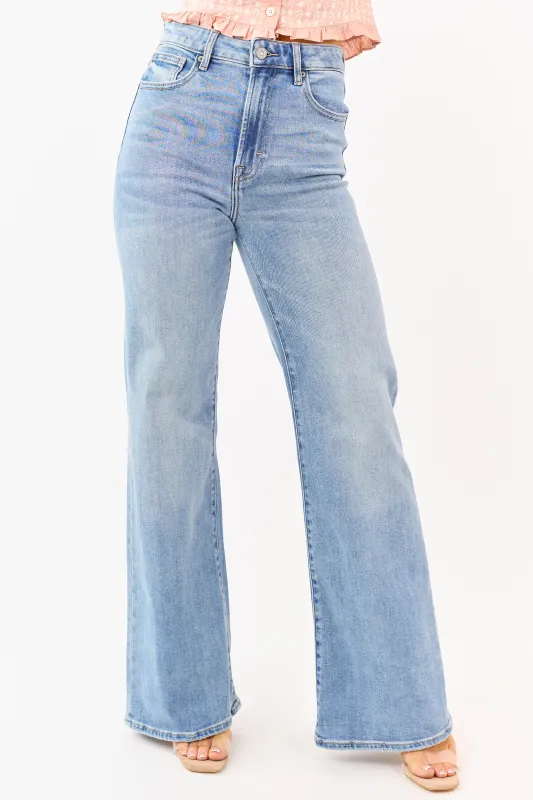 Hidden Premium Medium Relaxed Flare Stretch Jeans sold by Lime Lush