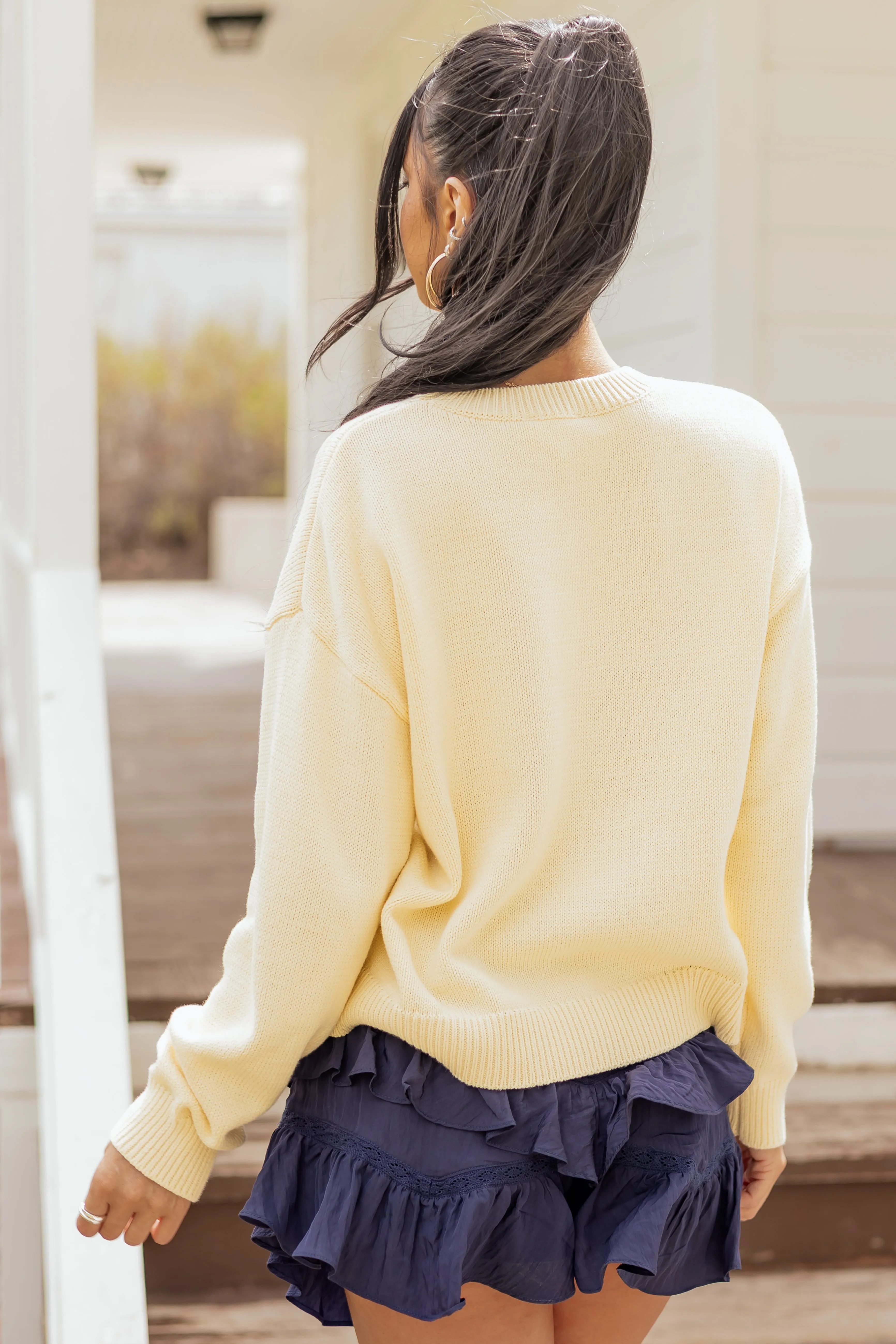 Honeysuckle Sardine Graphic Relaxed Knit Sweater sold by Lime Lush product image thumbnail 5