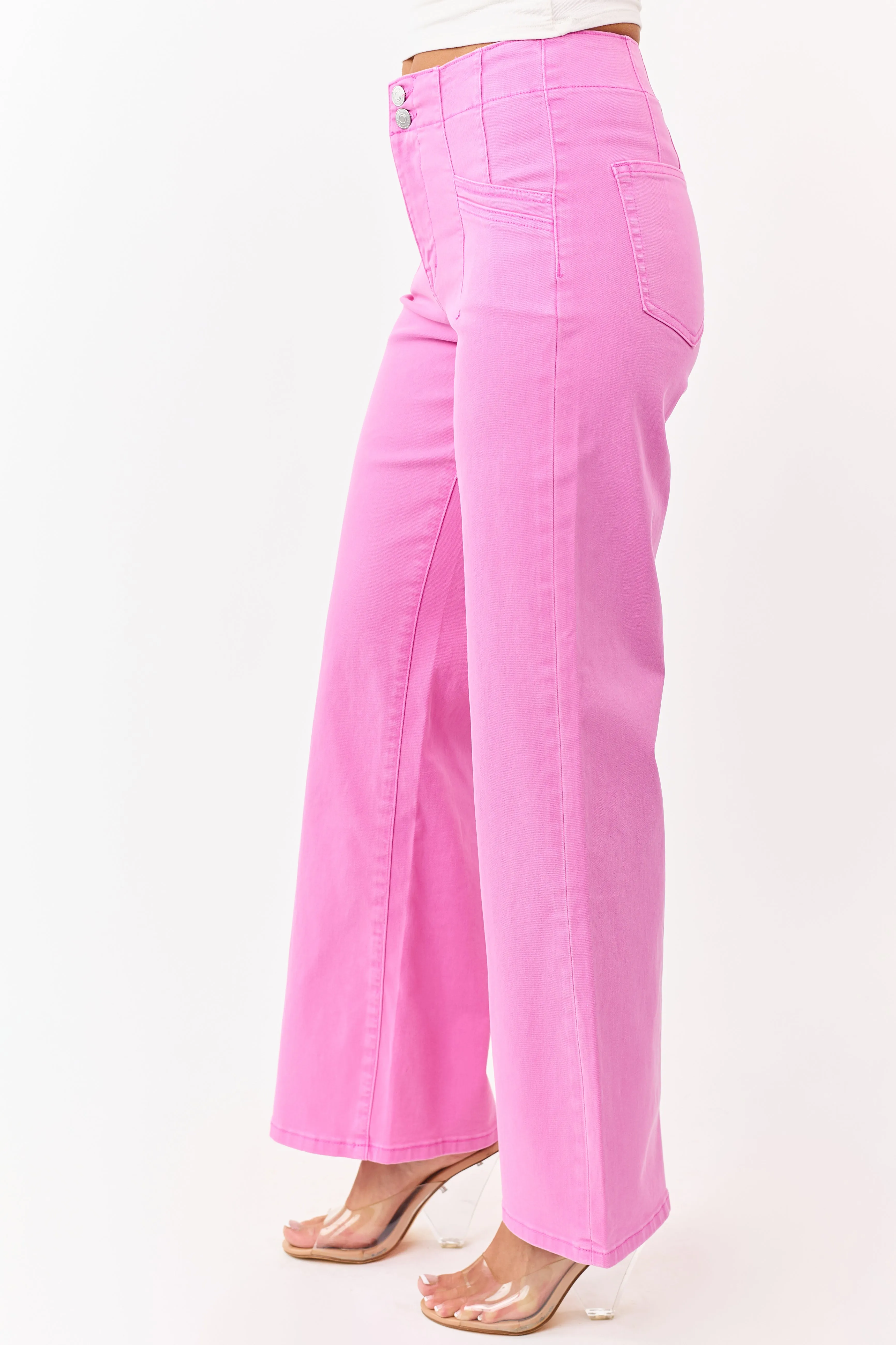 Mica Denim Mulberry Stretchy Wide Leg Jeans sold by Lime Lush product image thumbnail 3