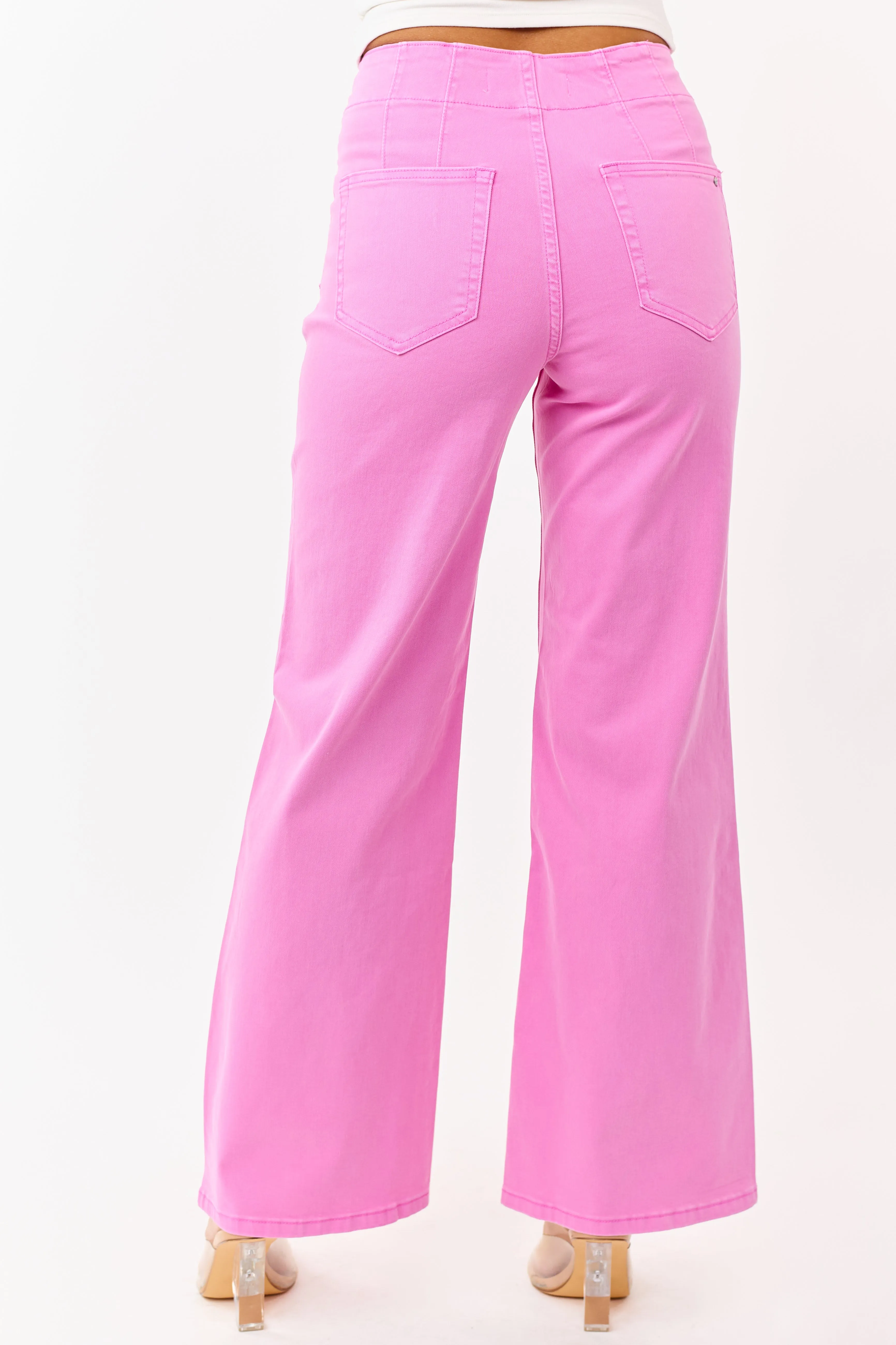 Mica Denim Mulberry Stretchy Wide Leg Jeans sold by Lime Lush product image thumbnail 4