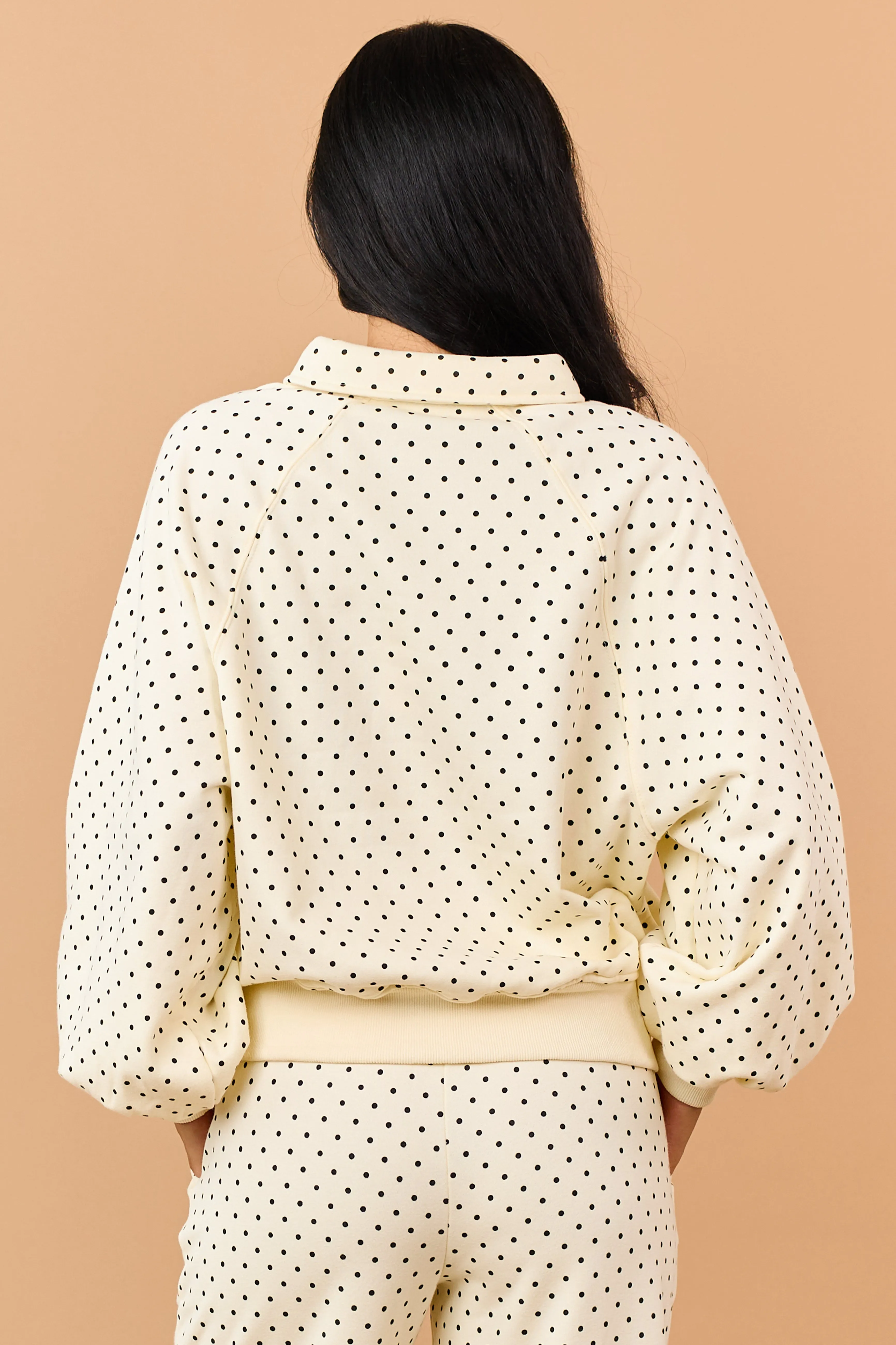 Cream and Black Polka Dot Relaxed Sweatshirt sold by Lime Lush product image thumbnail 5