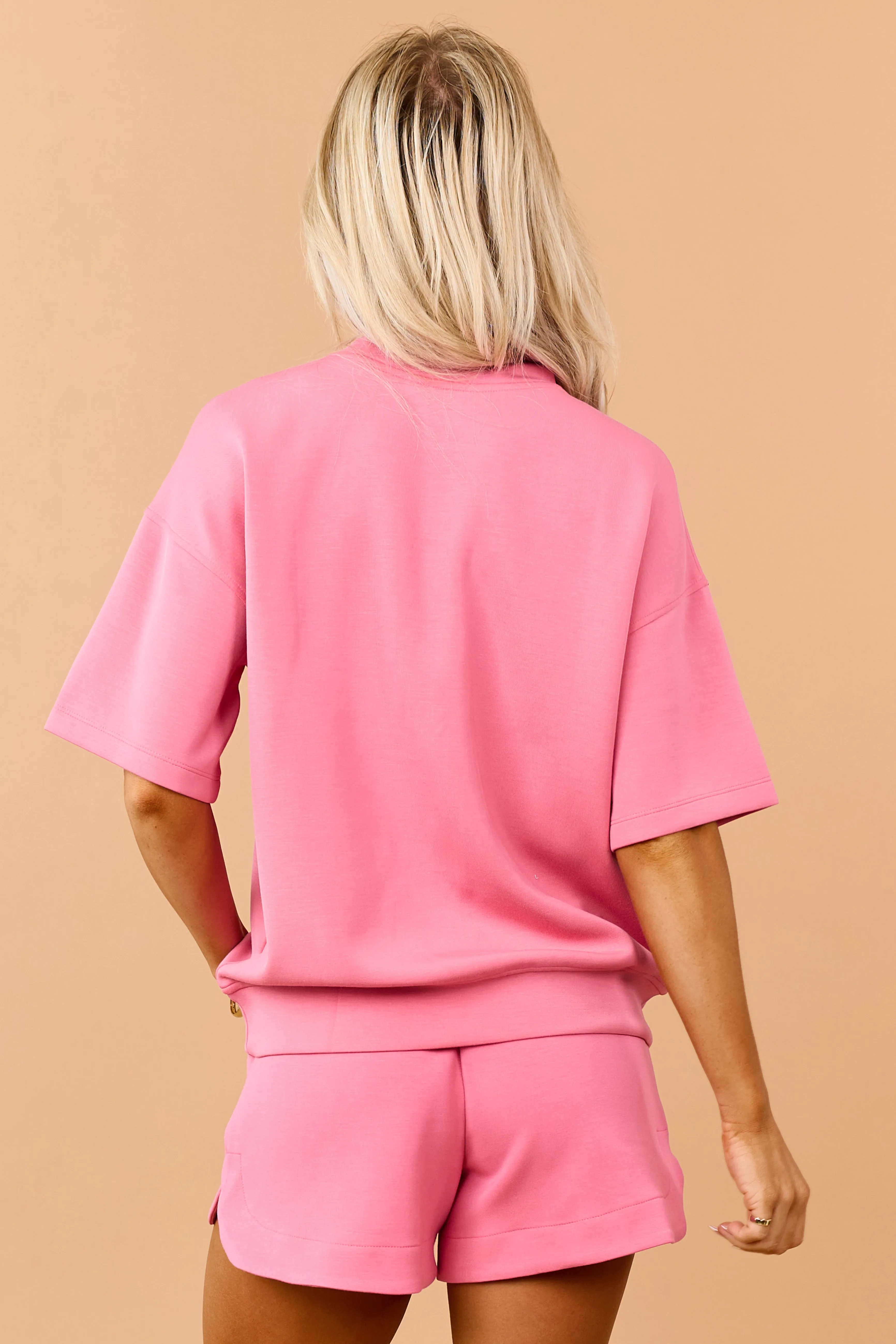 Watermelon Scuba Knit Relaxed Short Sleeve Top sold by Lime Lush product image thumbnail 5