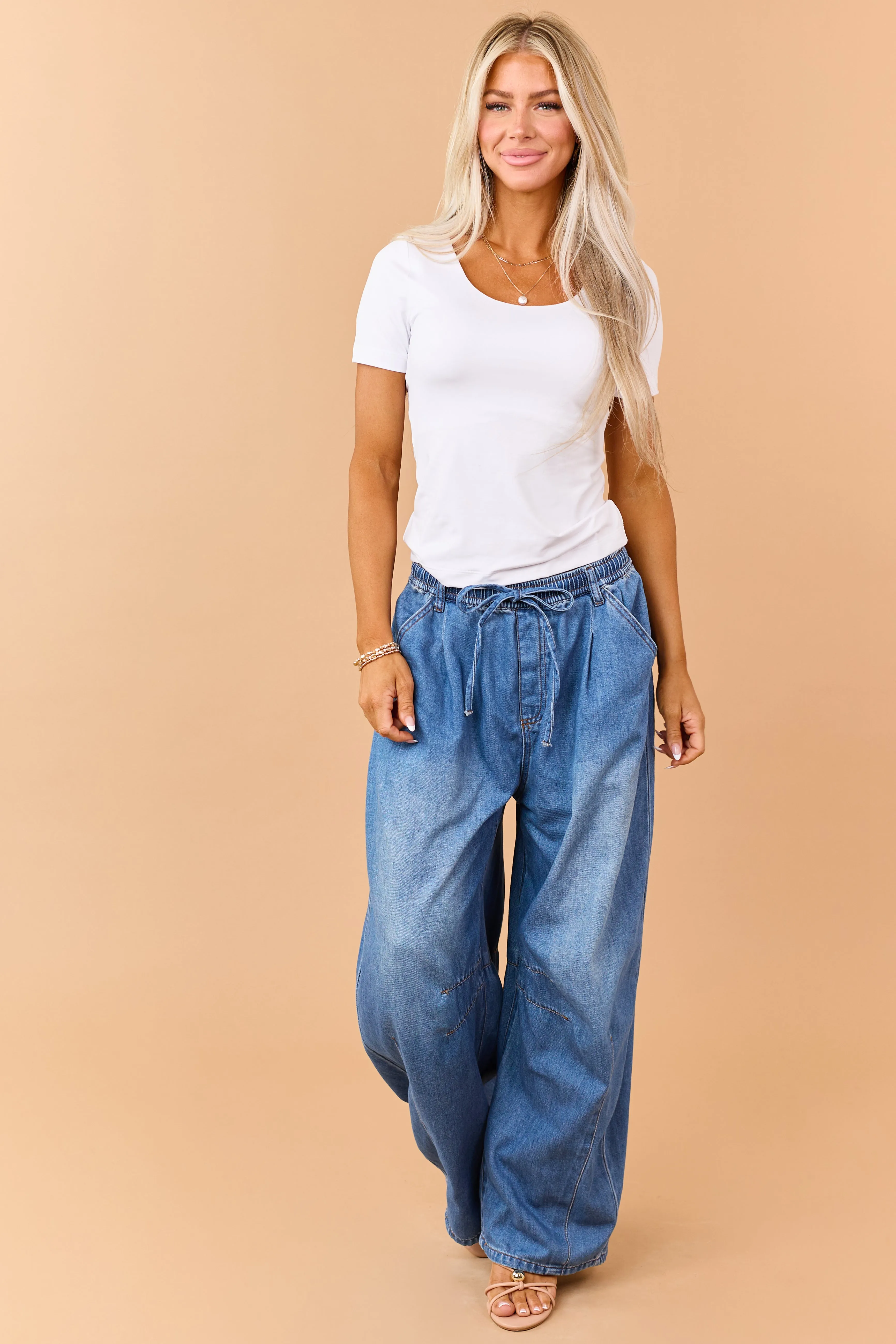 White Soft Knit Scoop Neck Short Sleeve Top sold by Lime Lush product image thumbnail 2