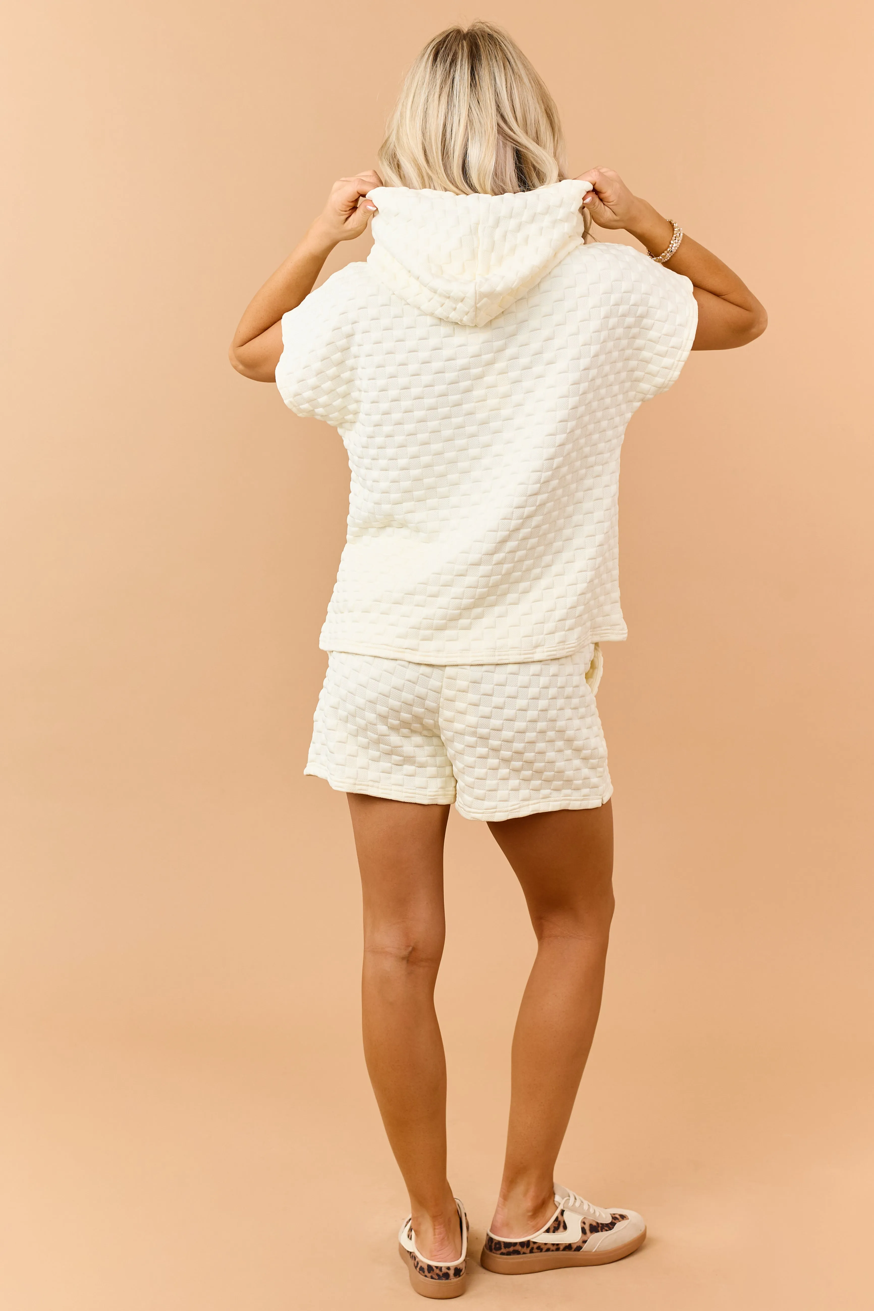 Cream Puff Checkered Top and Shorts Set sold by Lime Lush product image thumbnail 5
