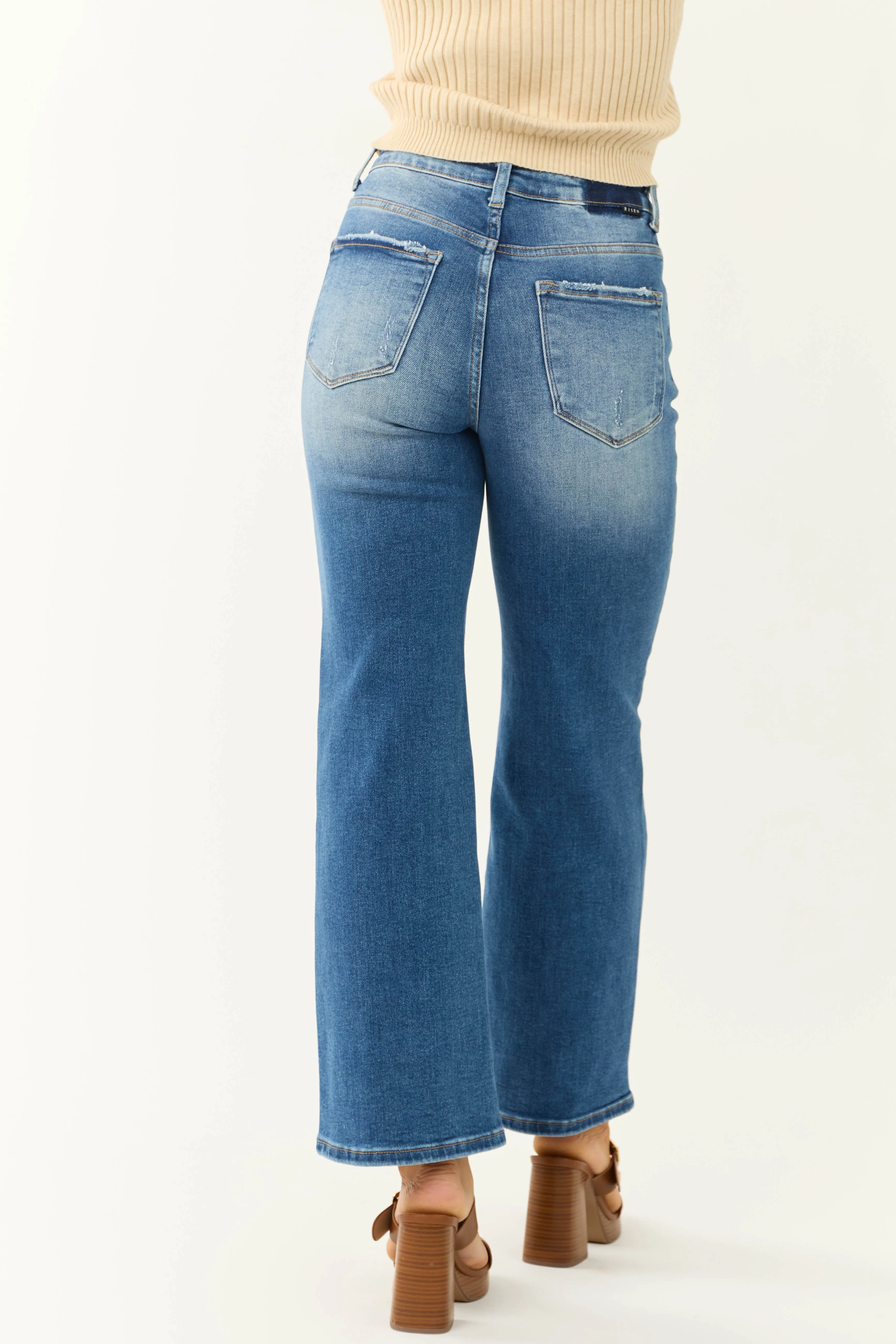 Risen Medium Wash Wide Leg High Rise Jeans sold by Lime Lush product image thumbnail 4