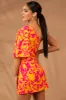 Tangerine Floral Print One Shoulder Mini Dress sold by Lime Lush