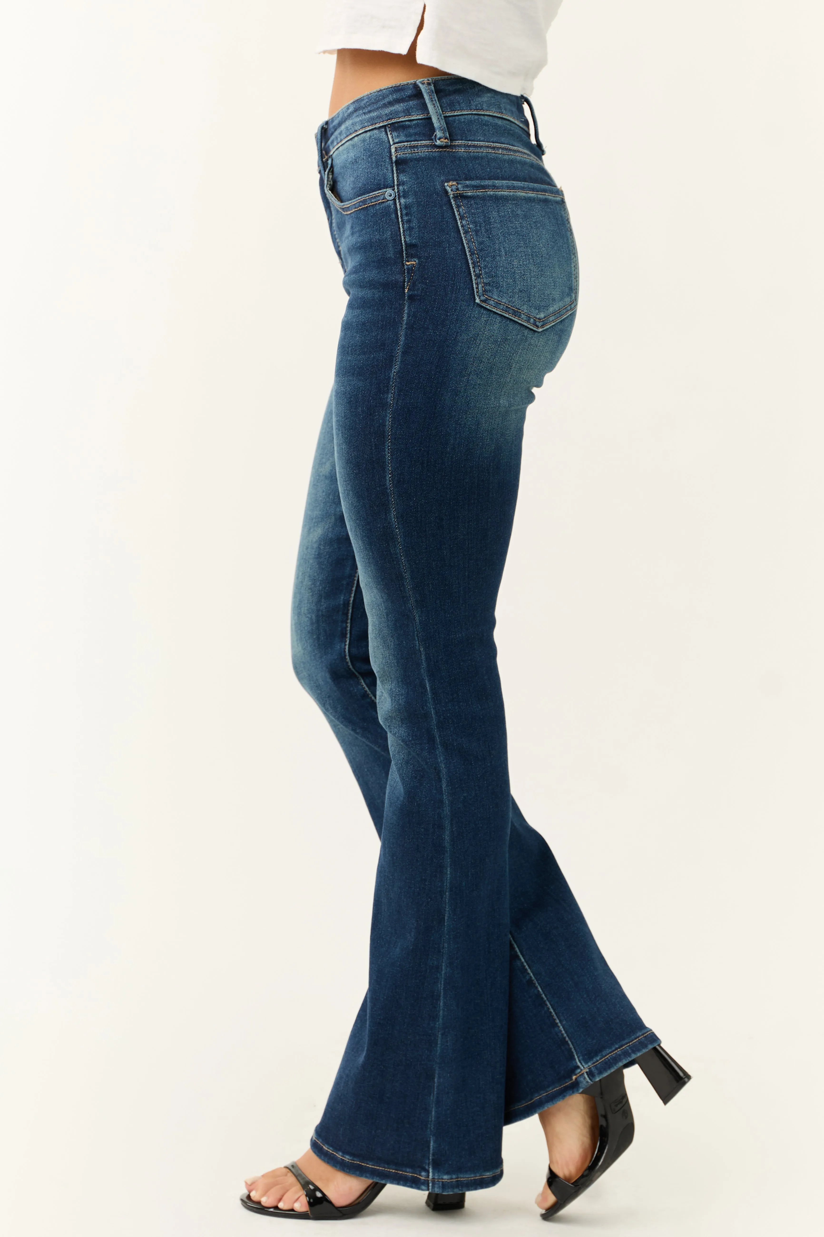 Special A Dark Wash Mid Rise Bootcut Jeans sold by Lime Lush product image thumbnail 3
