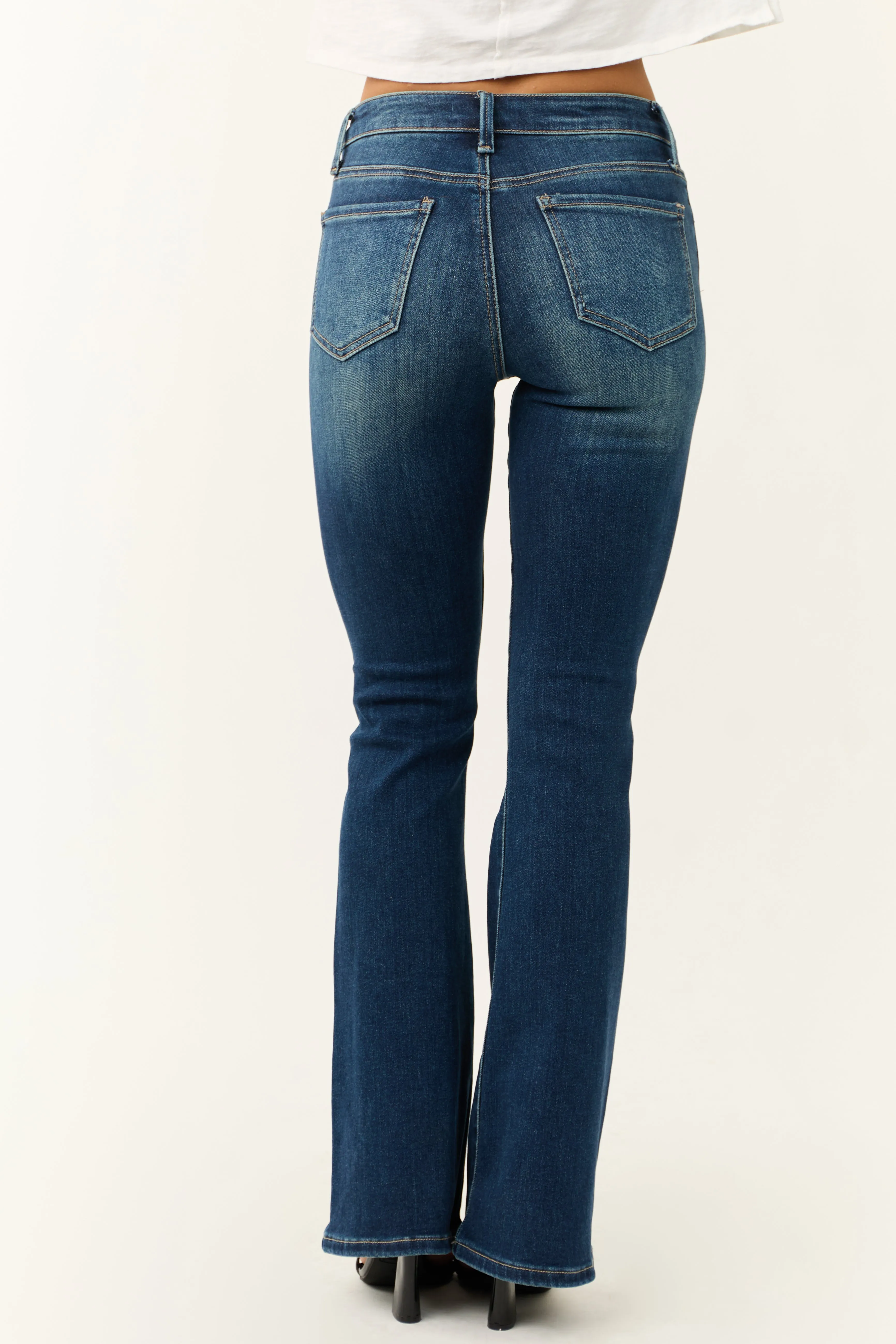 Special A Dark Wash Mid Rise Bootcut Jeans sold by Lime Lush product image thumbnail 4
