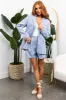 She+Sky Powder Blue Single Button Blazer sold by Lime Lush