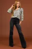 KanCan Dark Grey Ultra High Rise Flare Jeans sold by Lime Lush