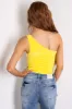 Sunshine One Shoulder Stretchy Knit Bodysuit sold by Lime Lush