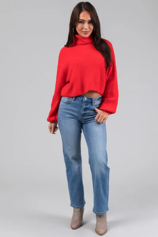 Sneak Peek Medium Wash Mid Rise Regular Straight Leg Jeans sold by Lime Lush