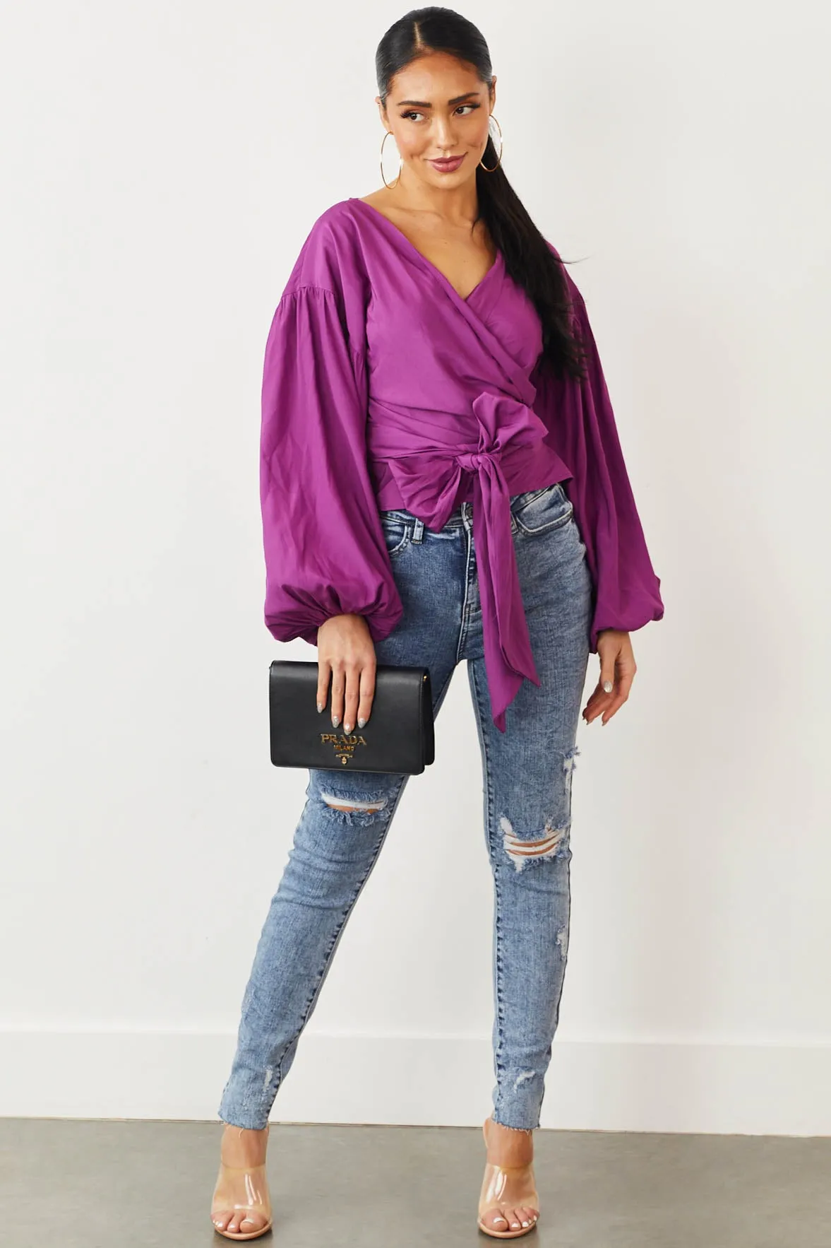 Judy Blue Light Acid Wash High Rise Torn Skinny Jeans sold by Lime Lush