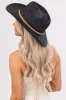 Black Twine Strap Straw Western Hat sold by Lime Lush