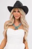 Black Twine Strap Straw Western Hat sold by Lime Lush