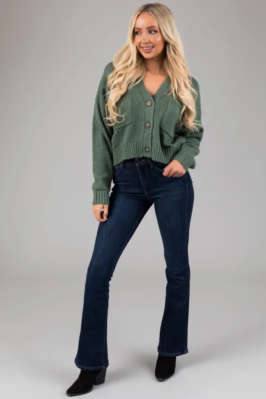 KanCan Super Dark High Rise Bootcut Jeans sold by Lime Lush