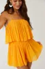 Mango Sleeveless Pleated Overlaying Romper sold by Lime Lush